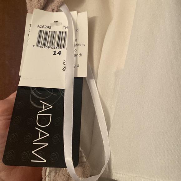 Betsy & Adam Dress Bohemian Boho Gown Lace Bridal Prom Wedding Formal Size 14 - Picture 9 of 12